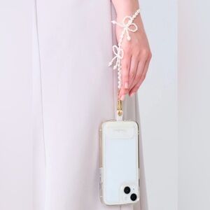 NWT Beaded Pearl Smartphone Ribbon Strap